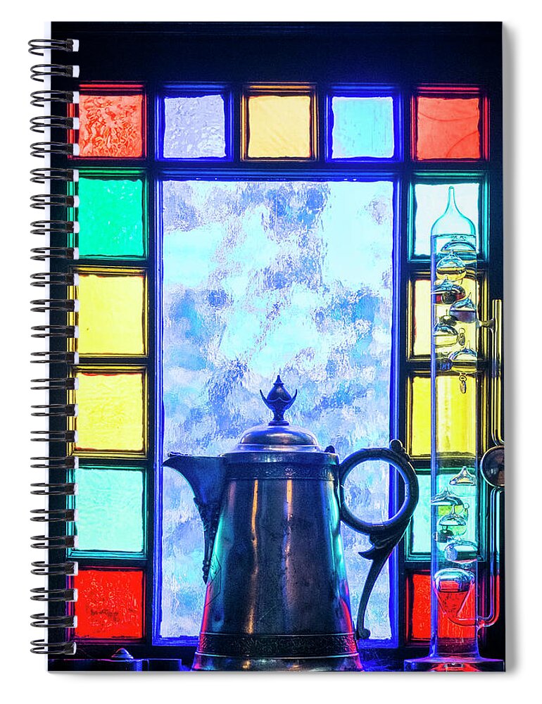 Still Life Spiral Notebook featuring the photograph Silver and Glass by Mary Lee Dereske