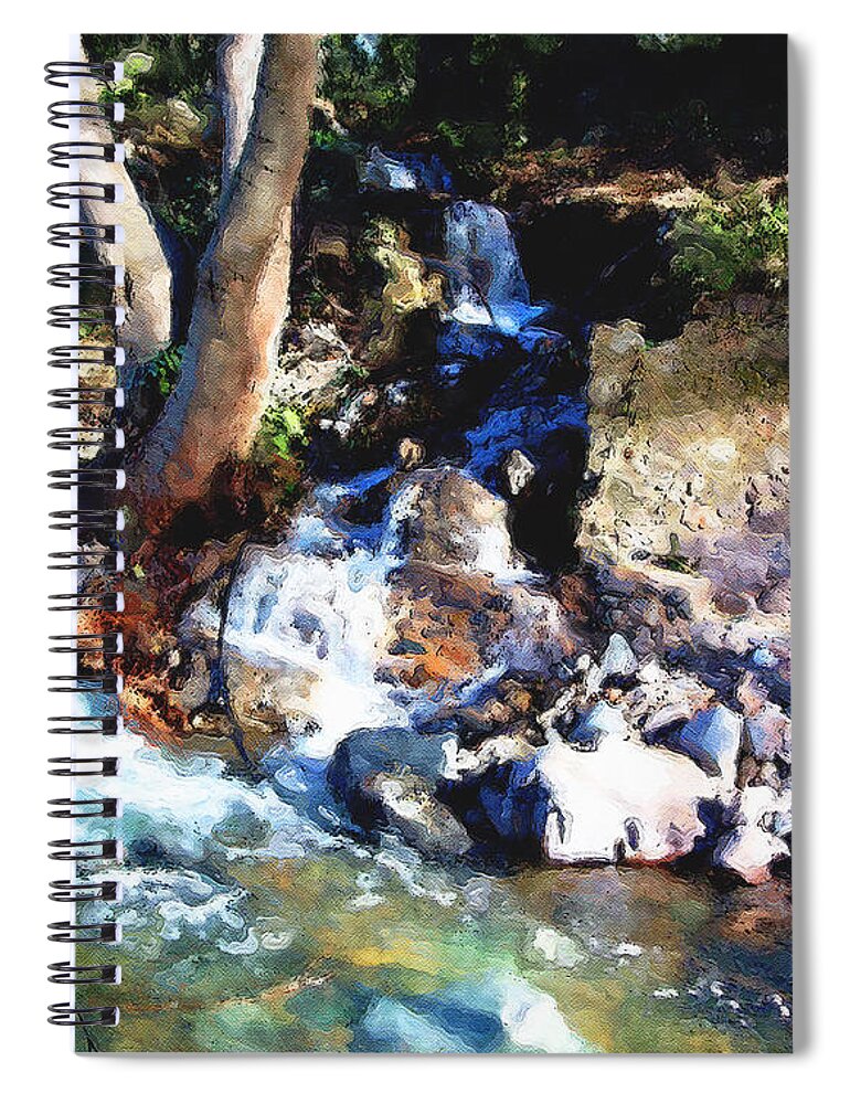 Silverado Canyon Spiral Notebook featuring the photograph Silverado Canyon Small Fall by Brian Watt