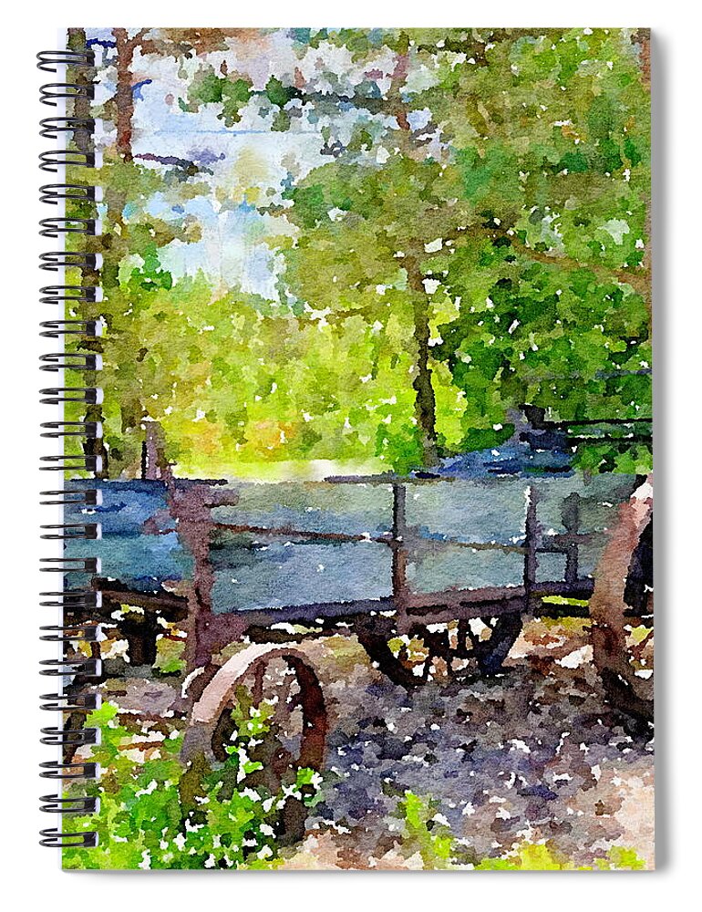 Country Spiral Notebook featuring the digital art Simplicity by Kathy Bee