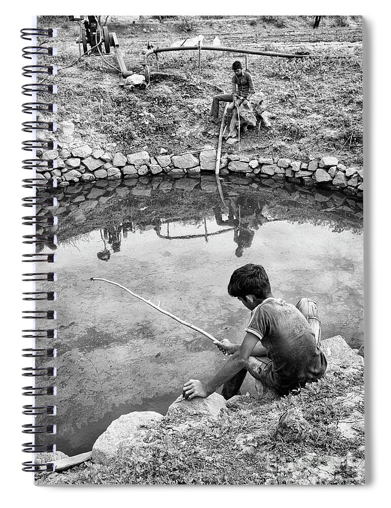 India Spiral Notebook featuring the photograph Simply Fishing by Tim Gainey