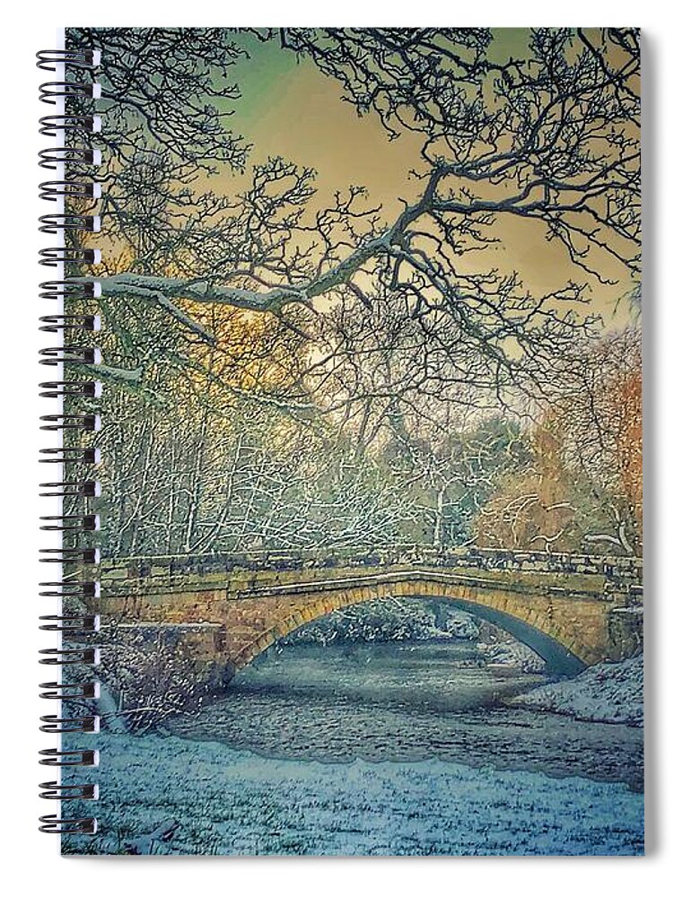 North Yorkshire Spiral Notebook featuring the photograph Sinnington Bridge by Mark Egerton