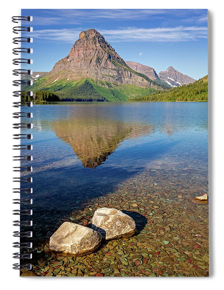 Glacier National Park Spiral Notebook featuring the photograph Sinopah Mountain by Jack Bell