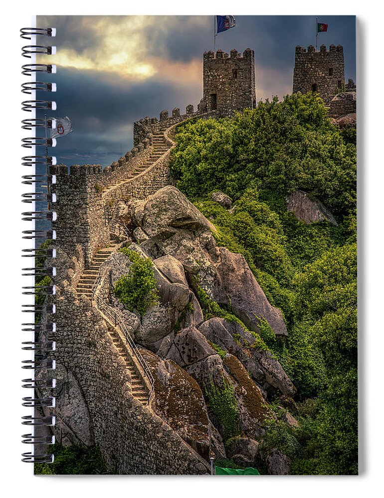 Castle Of The Moors Spiral Notebook featuring the photograph Sintra Moorish Castle 1 by Micah Offman