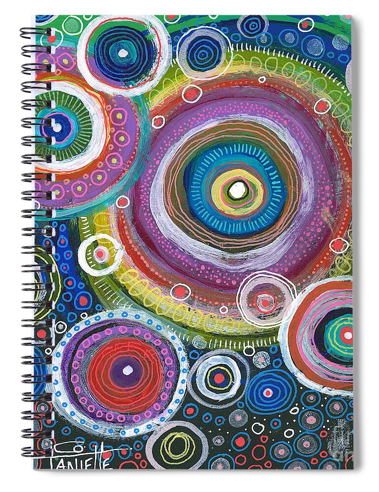 Skipping Stones Spiral Notebook featuring the painting Skipping Stones by Tanielle Childers