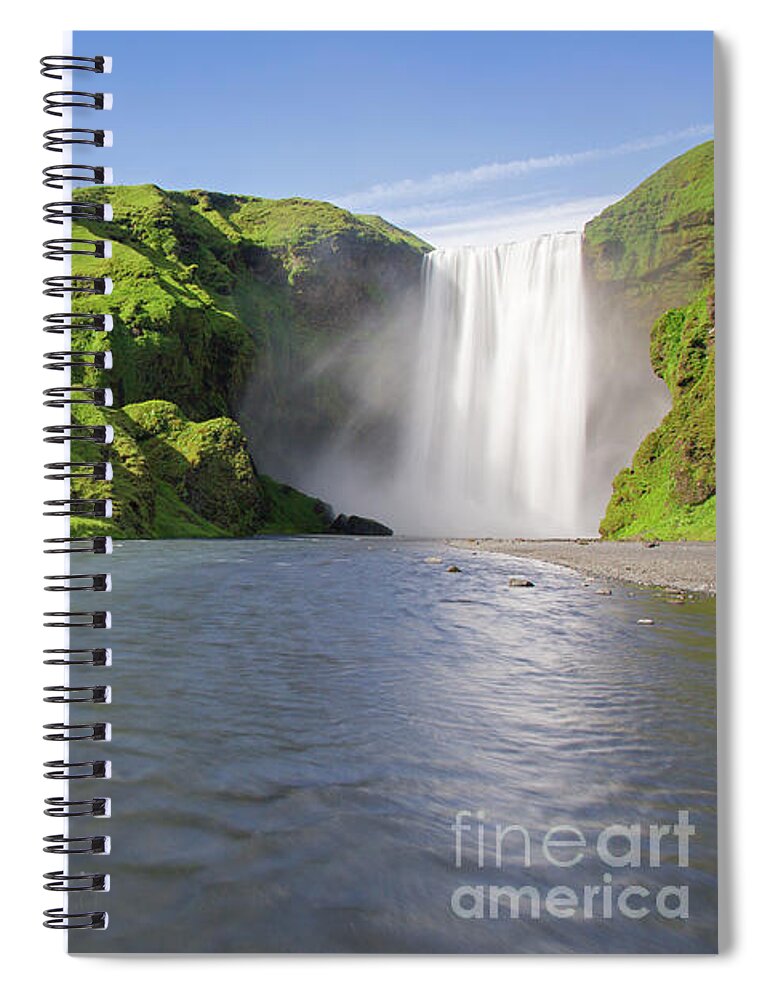 Skoga Spiral Notebook featuring the photograph Skogafoss, Iceland by Arterra Picture Library