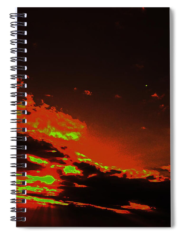 Spiral Notebook featuring the photograph Sky Fires by Trevor A Smith