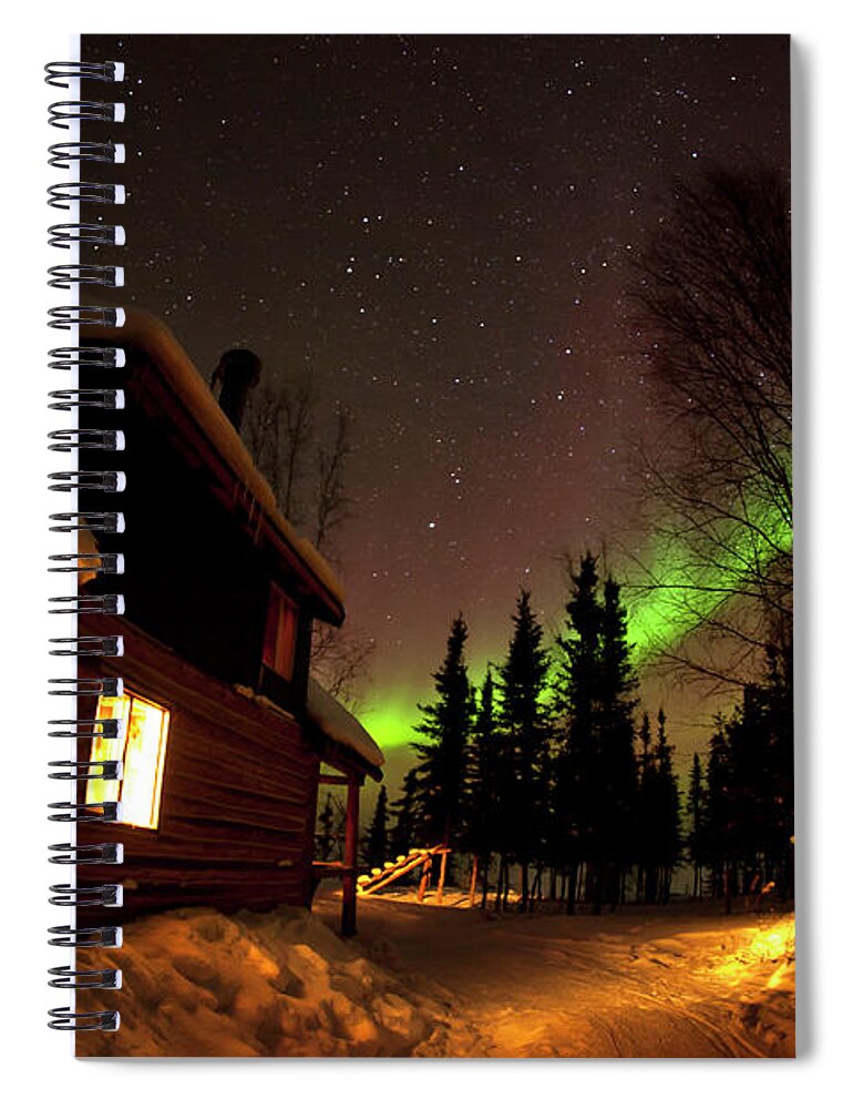 Blachford Lake Lodge Spiral Notebook featuring the photograph Sky Show by Phil Marty