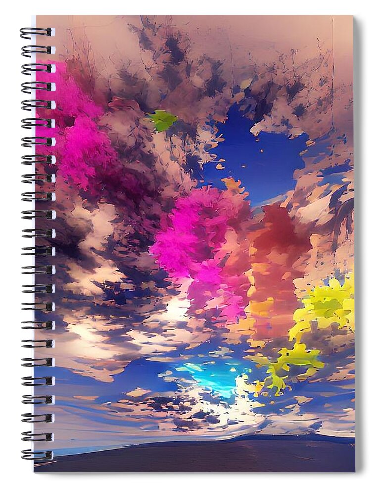  Spiral Notebook featuring the digital art Skyamus by Rod Turner