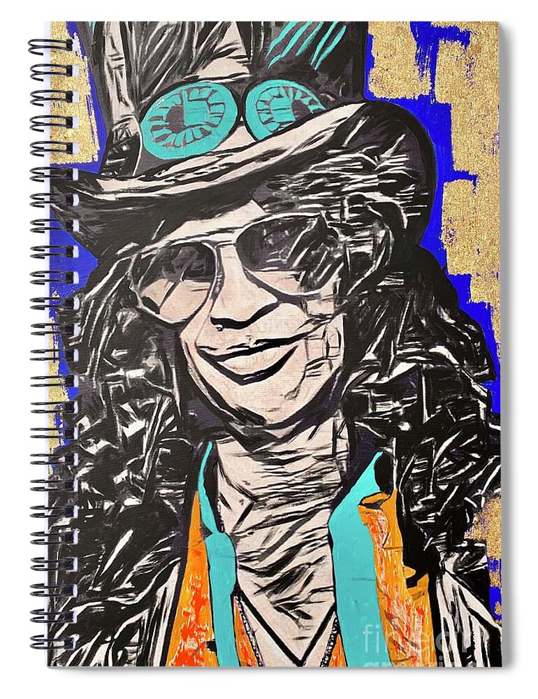 Slash Spiral Notebook featuring the painting Slash by Jayime Jean