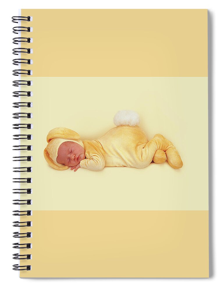 Bunnies Spiral Notebook featuring the photograph Sleeping Bunny #5 by Anne Geddes