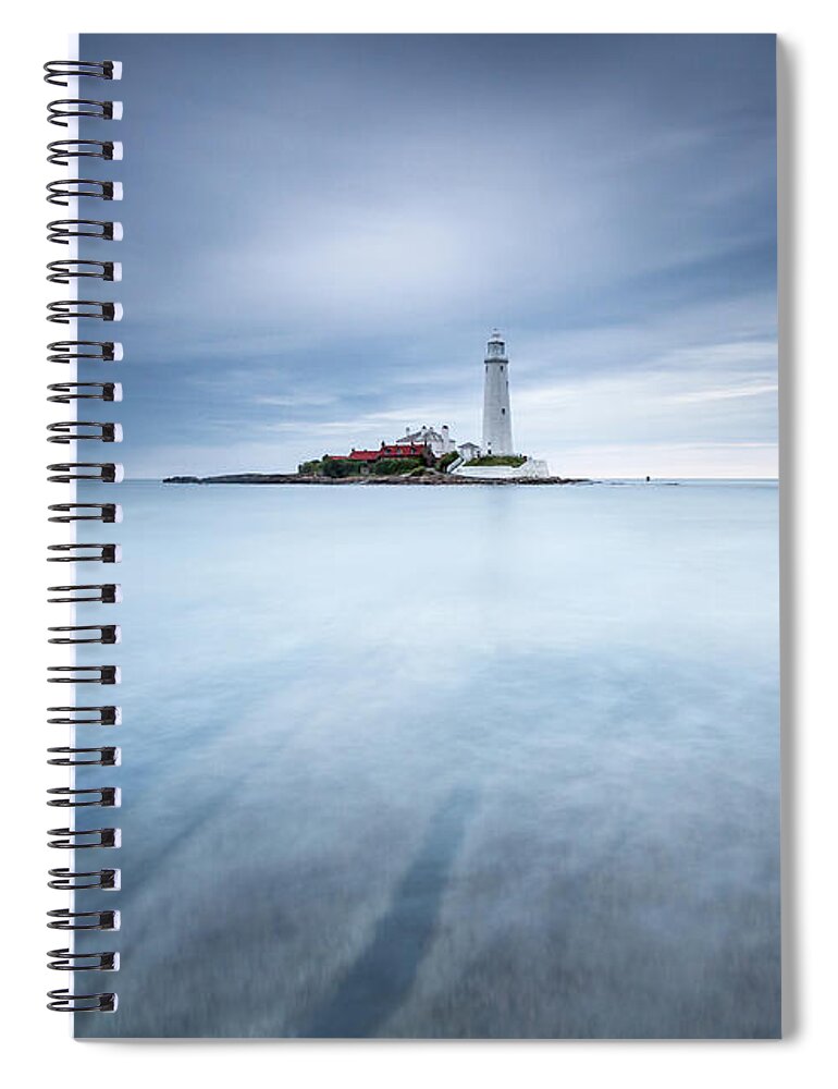 St Mary's Lighthouse Spiral Notebook featuring the photograph Sliver - St Mary's Lighthouse by Anita Nicholson