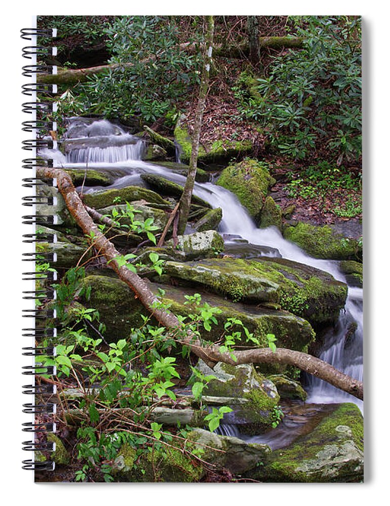 Little River Spiral Notebook featuring the photograph Small Waterfalls 5 by Phil Perkins
