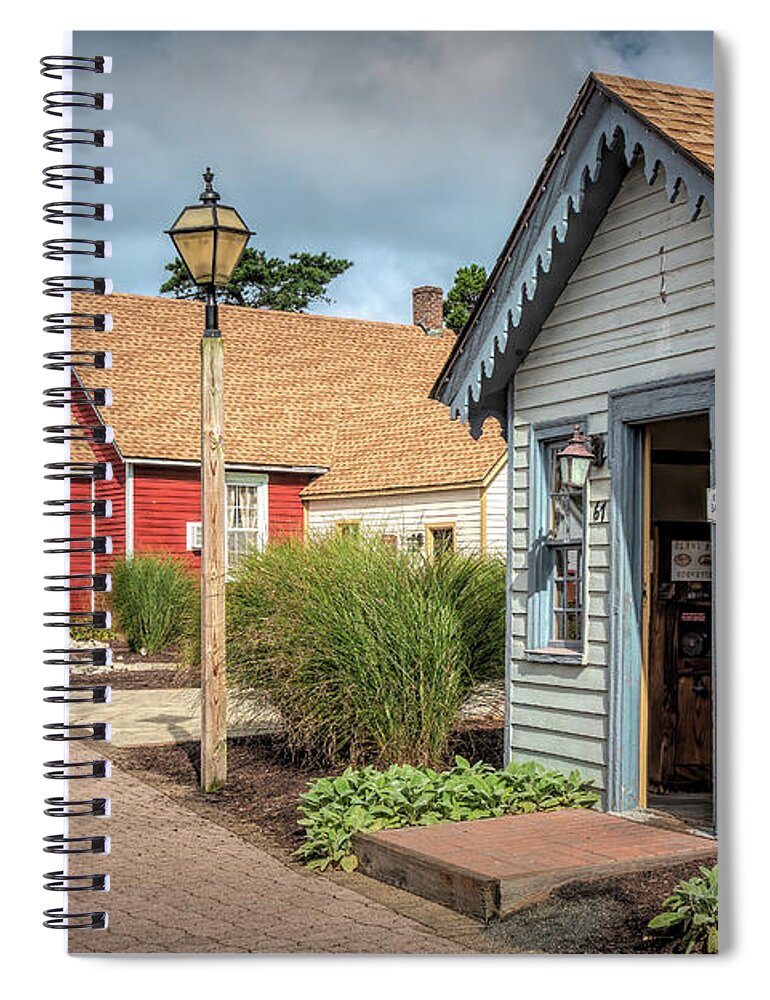 New Jersey Spiral Notebook featuring the photograph Smithville Old Barber Shoppe by Kristia Adams