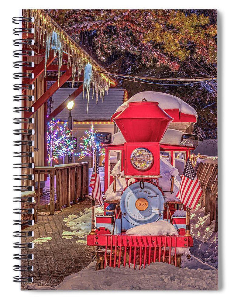 Smithville Spiral Notebook featuring the photograph Smithville Train No Rides Till Spring by Kristia Adams