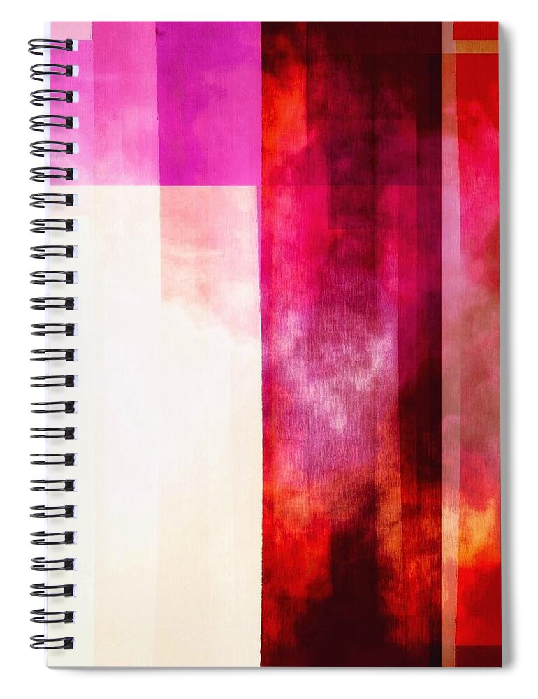 Abstract Art Spiral Notebook featuring the digital art Smoke and Mirrors by Canessa Thomas
