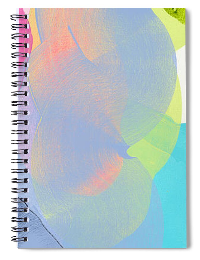 Abstract Spiral Notebook featuring the painting Smoke Rises by Claire Desjardins