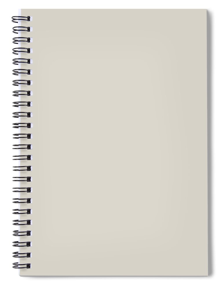 Beige Spiral Notebook featuring the digital art Smokey Taupe - Beige - Neutral - Brown Solid Color by PIPA Fine Art - Simply Solid