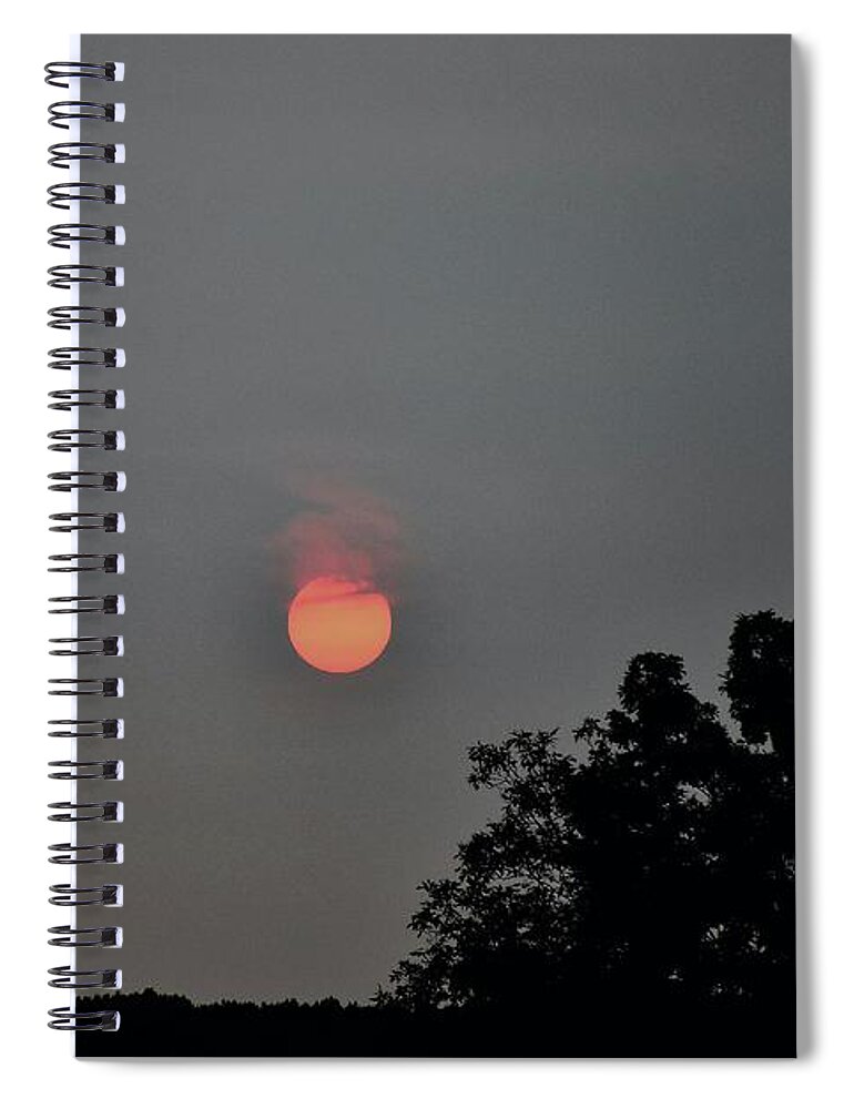 Landscape Spiral Notebook featuring the photograph Smoking Sun by Monika Salvan