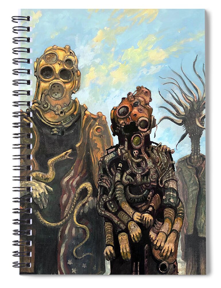 Plague Spiral Notebook featuring the painting Snake Charmers Response by William Stoneham