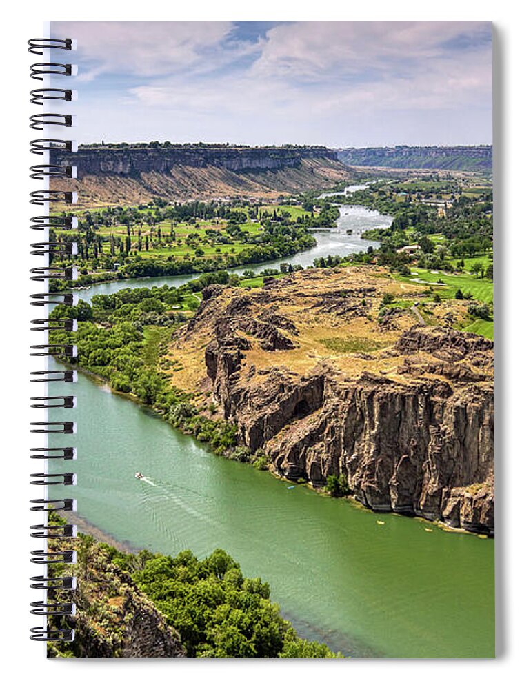 Snake River Canyon Spiral Notebook featuring the photograph Snake River Canyon Twin Falls Idaho by Tatiana Travelways