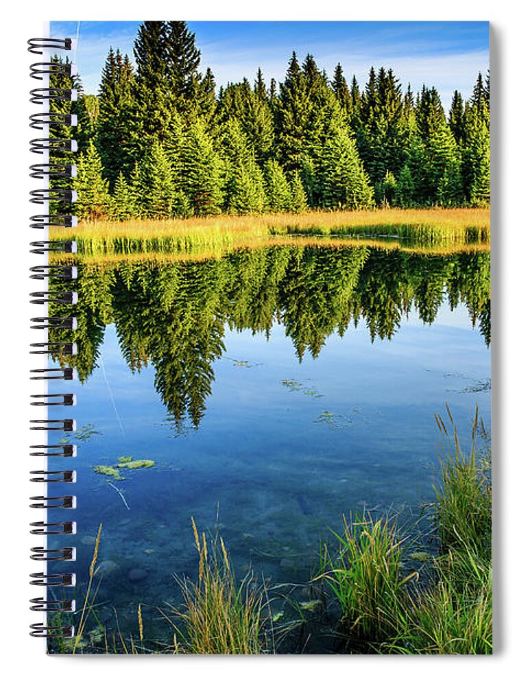  Spiral Notebook featuring the photograph Snake River Reflections by Ben Graham