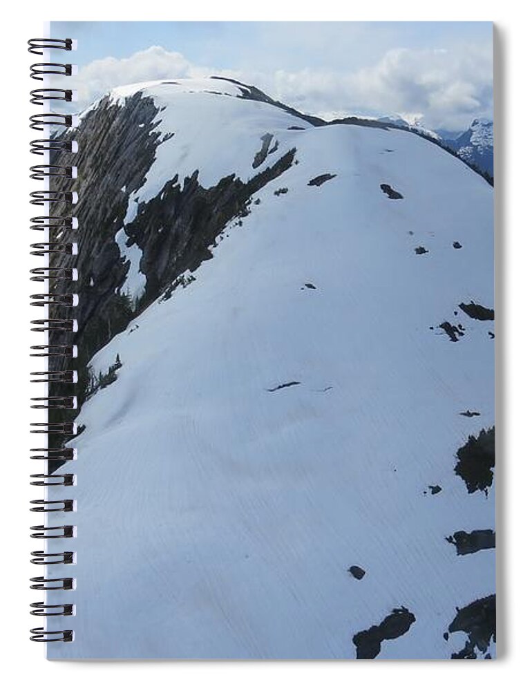 Alaska Spiral Notebook featuring the photograph Snow-Covered Alaskan Mountaintop by World Reflections By Sharon