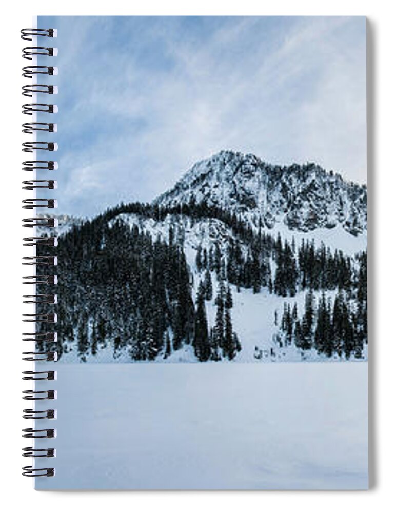 Water Spiral Notebook featuring the photograph Snow Covered Annette Lake by Pelo Blanco Photo
