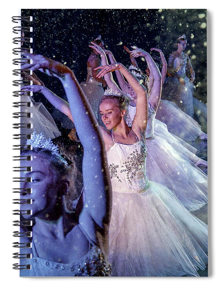 Ballerina Spiral Notebook featuring the photograph Snow Dance No. 3 by Craig J Satterlee