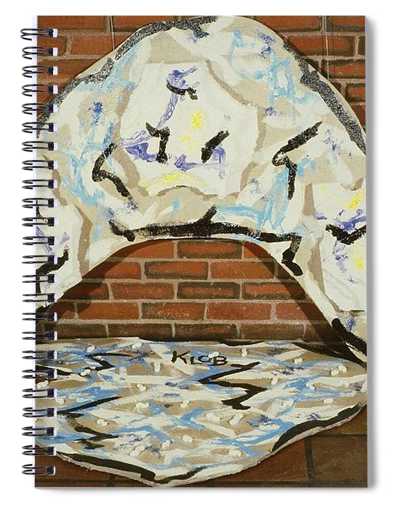 Snow Spiral Notebook featuring the mixed media Snow House by Kevin OBrien