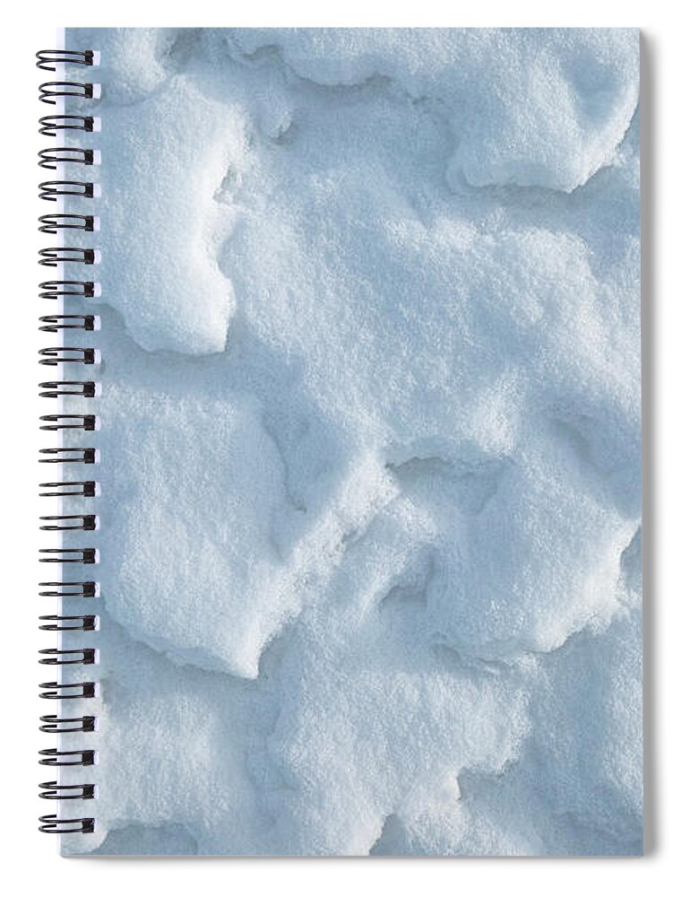 Snow Spiral Notebook featuring the photograph Snow Texture Abstract by Karen Rispin
