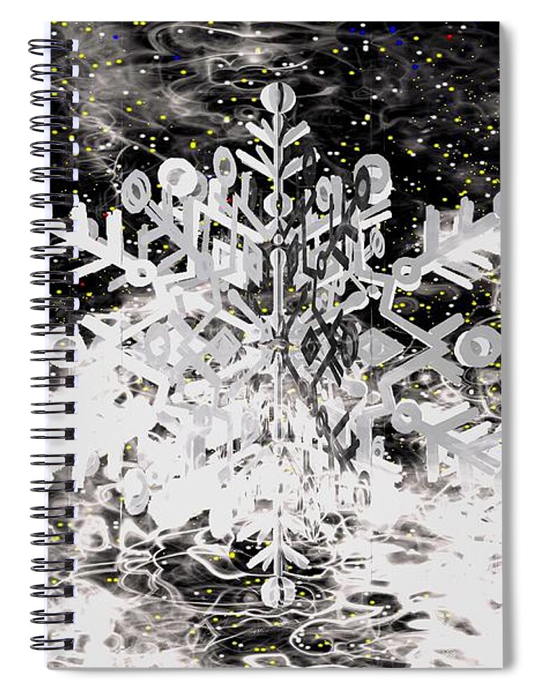 Snow Winter Seasonal Spiral Notebook featuring the digital art Snowfall by Bob Shimer