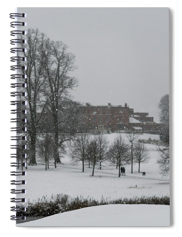 Herts Spiral Notebook featuring the photograph Snowy scene by Andrew Lalchan
