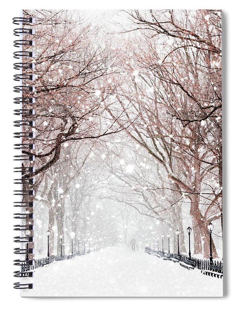 Snow Spiral Notebook featuring the photograph Snowy Walk by Andrea Kollo