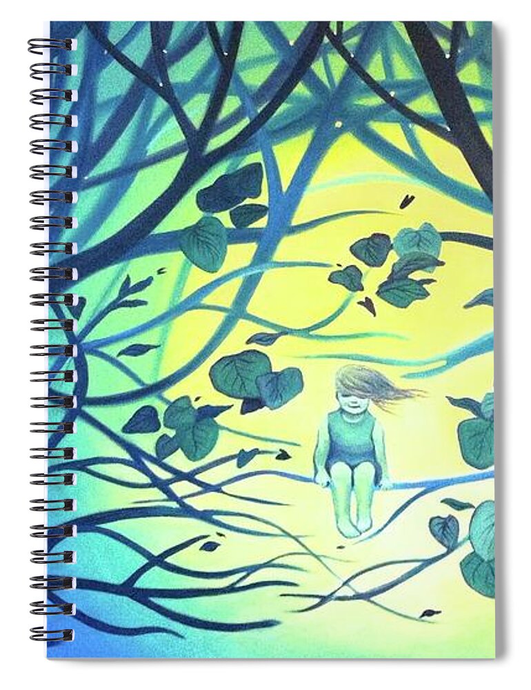 Blue Spiral Notebook featuring the painting So Light by Franci Hepburn