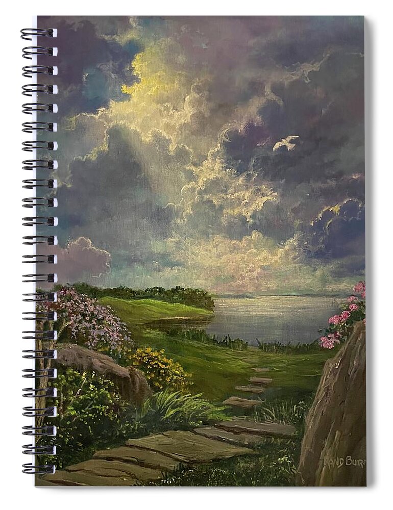Soaring Spiral Notebook featuring the painting Soaring by Rand Burns