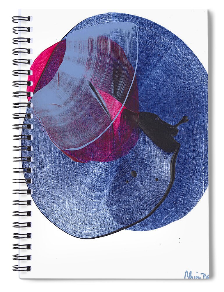 Abstract Spiral Notebook featuring the painting SoCal 09 by Claire Desjardins
