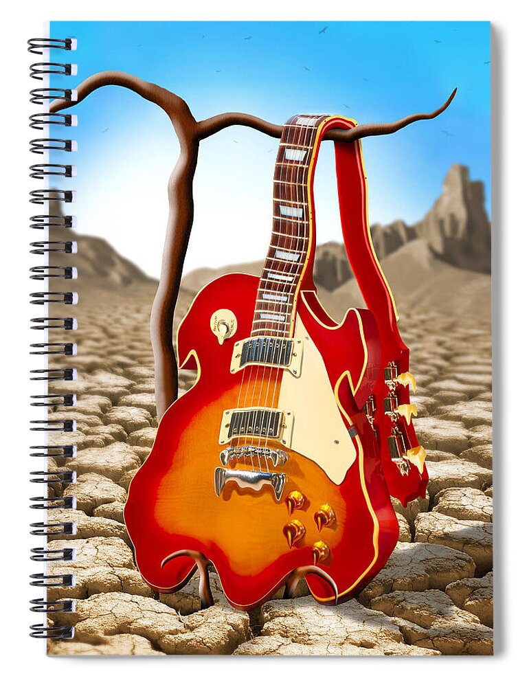 Surrealism Spiral Notebook featuring the photograph Soft Guitar II by Mike McGlothlen