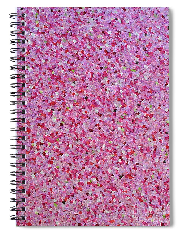 Abstract Spiral Notebook featuring the painting Soft Red Light by Dean Triolo
