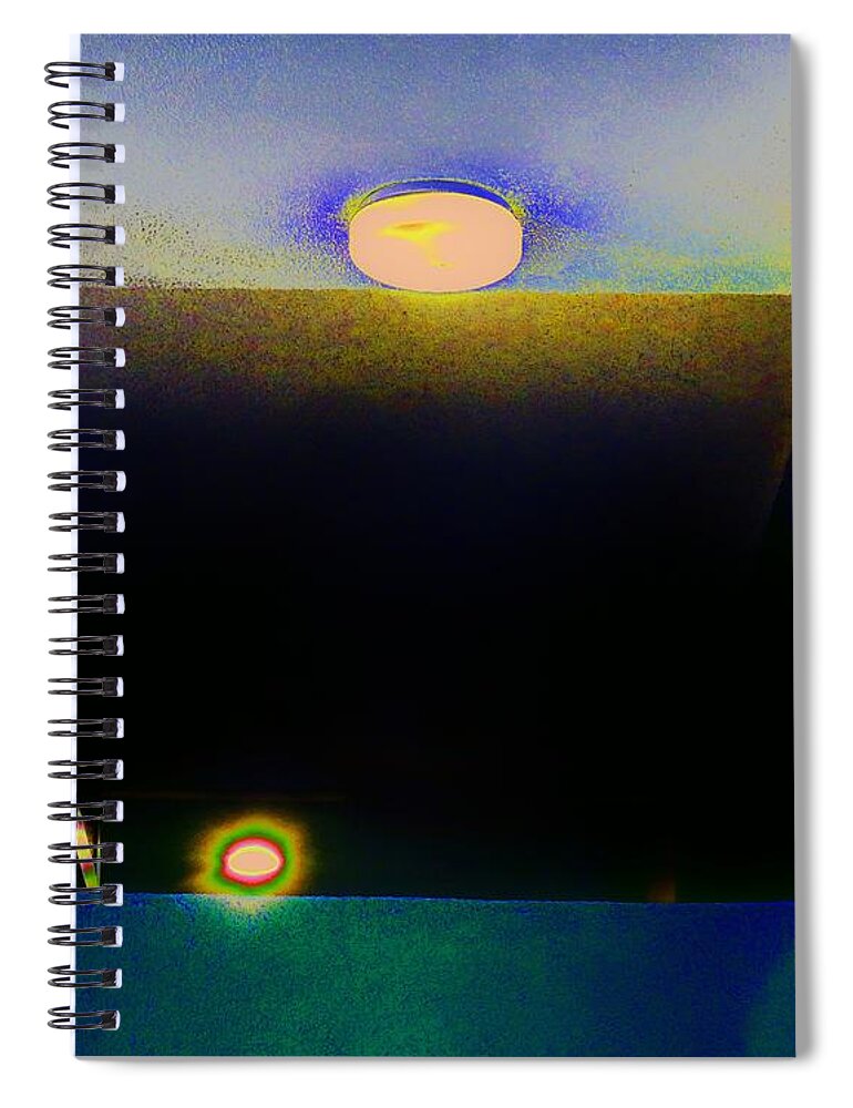 Hallway Spiral Notebook featuring the photograph Solar Outdoor Hallway by Andrew Lawrence