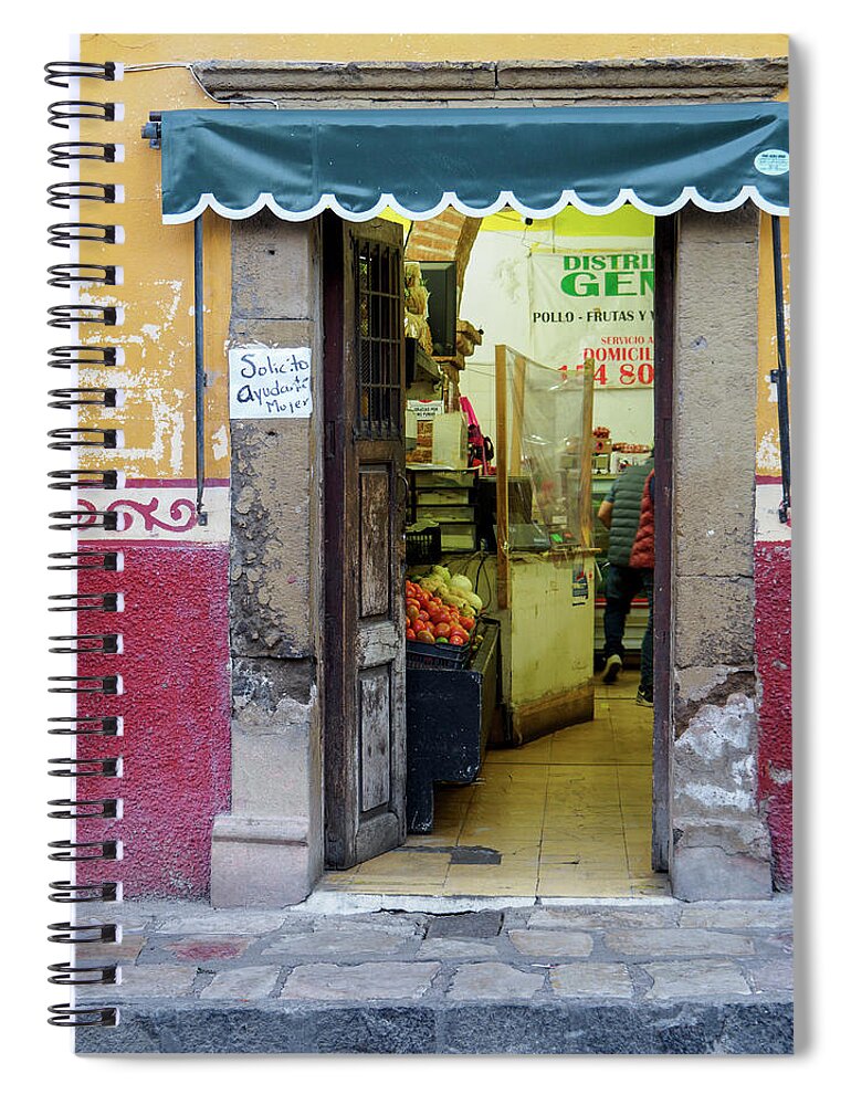 Mexico Spiral Notebook featuring the photograph Solicito Ayudante Mujer-Woman Help Wanted by Mary Lee Dereske