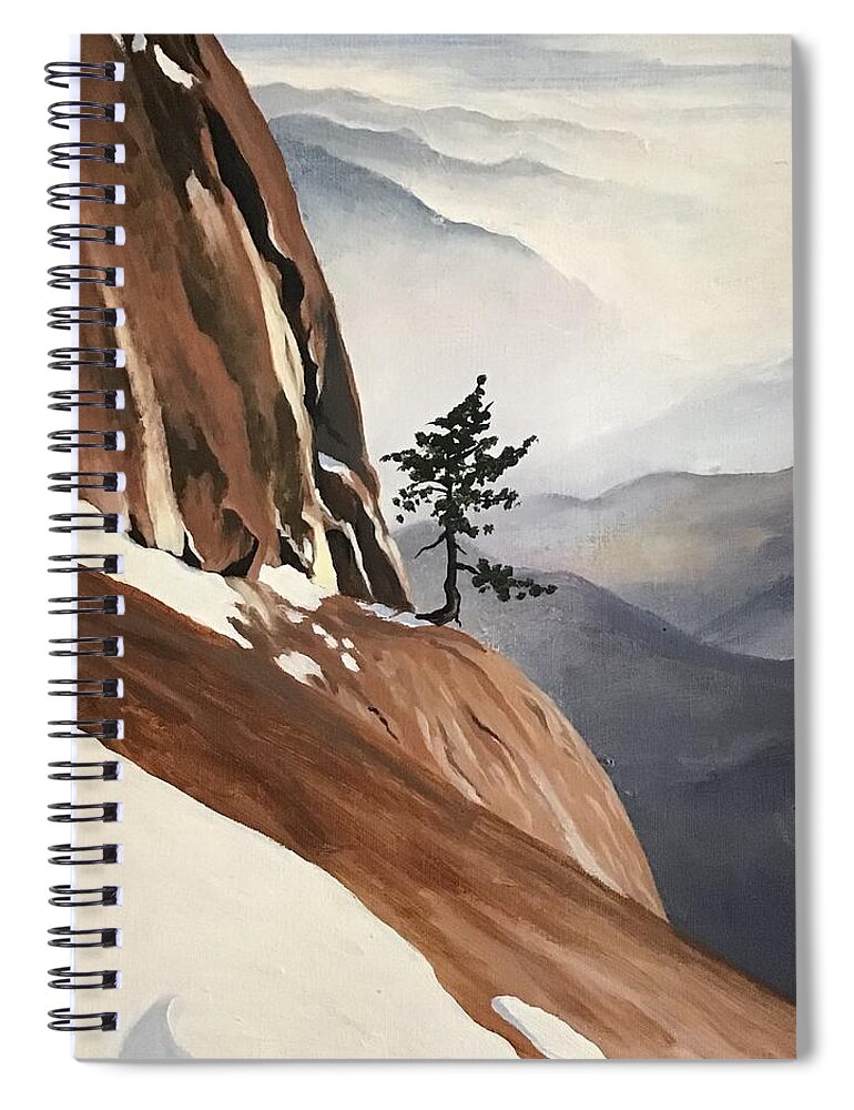 Mountain Spiral Notebook featuring the painting Solitude by Barbara Prestridge