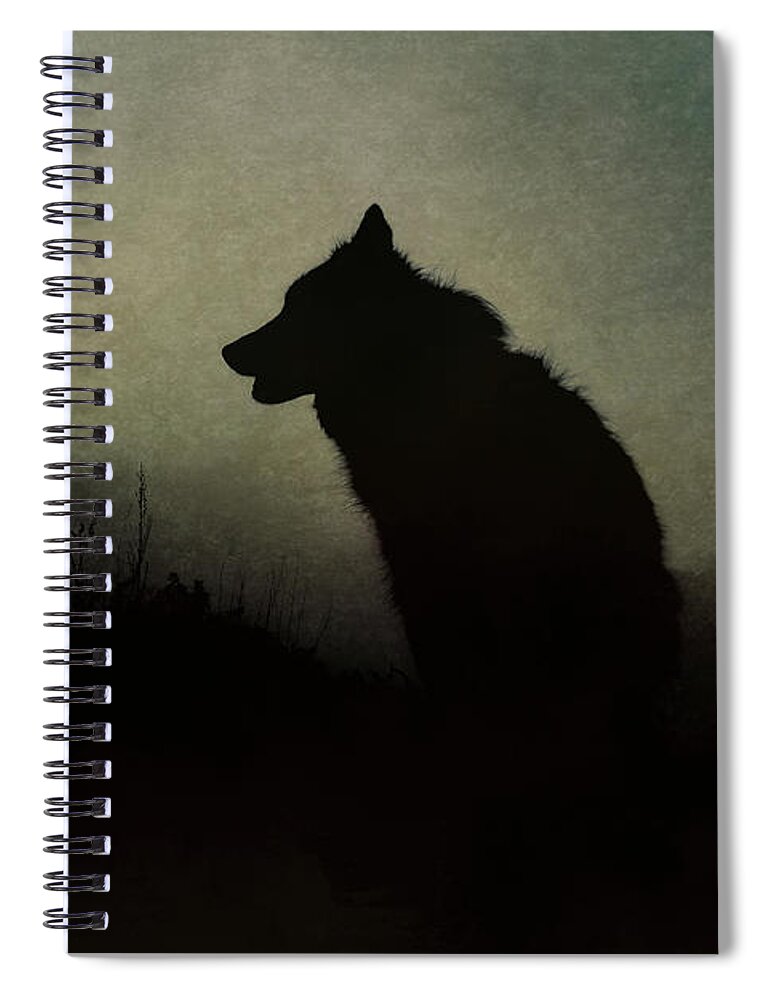 Silhouette Spiral Notebook featuring the digital art Solitude by Nicole Wilde