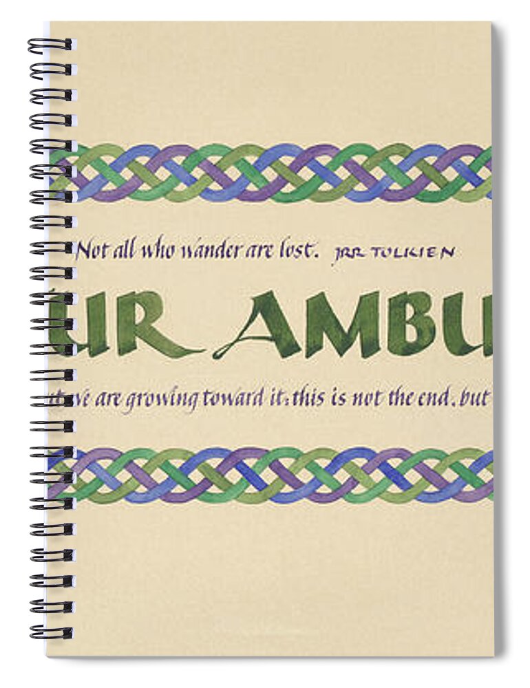 Wander Spiral Notebook featuring the painting Solvitur Ambulando by Judy Dodds