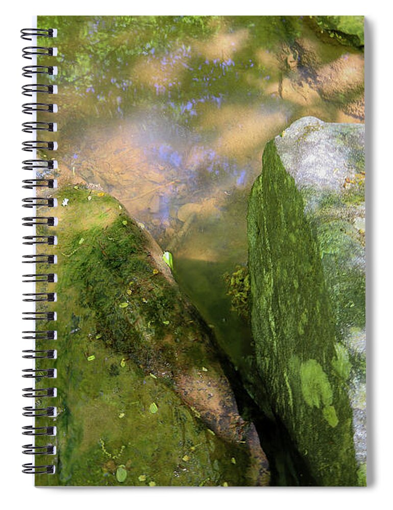 Forest Spiral Notebook featuring the photograph Some Close Creek Rocks by Ed Williams
