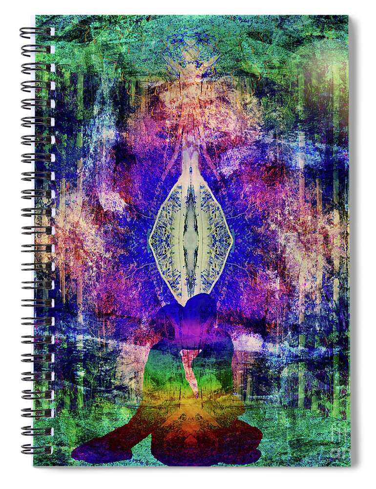 Spiritual Spiral Notebook featuring the digital art Some Kiss We Want by Atousa Raissyan