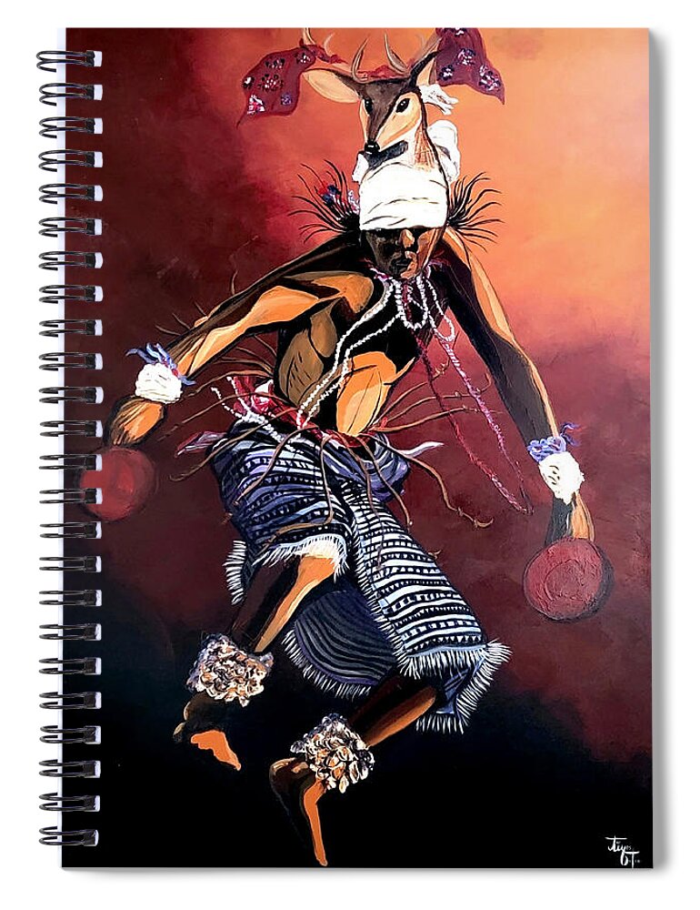 Yaki Spiral Notebook featuring the painting Sonoran Son VI by Emanuel Alvarez Valencia