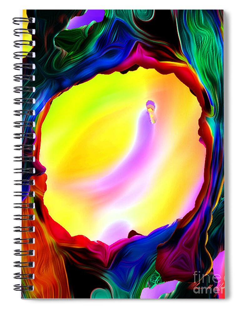 Soul Dimensions Spiral Notebook featuring the digital art Soul Dimension 12 by Aldane Wynter