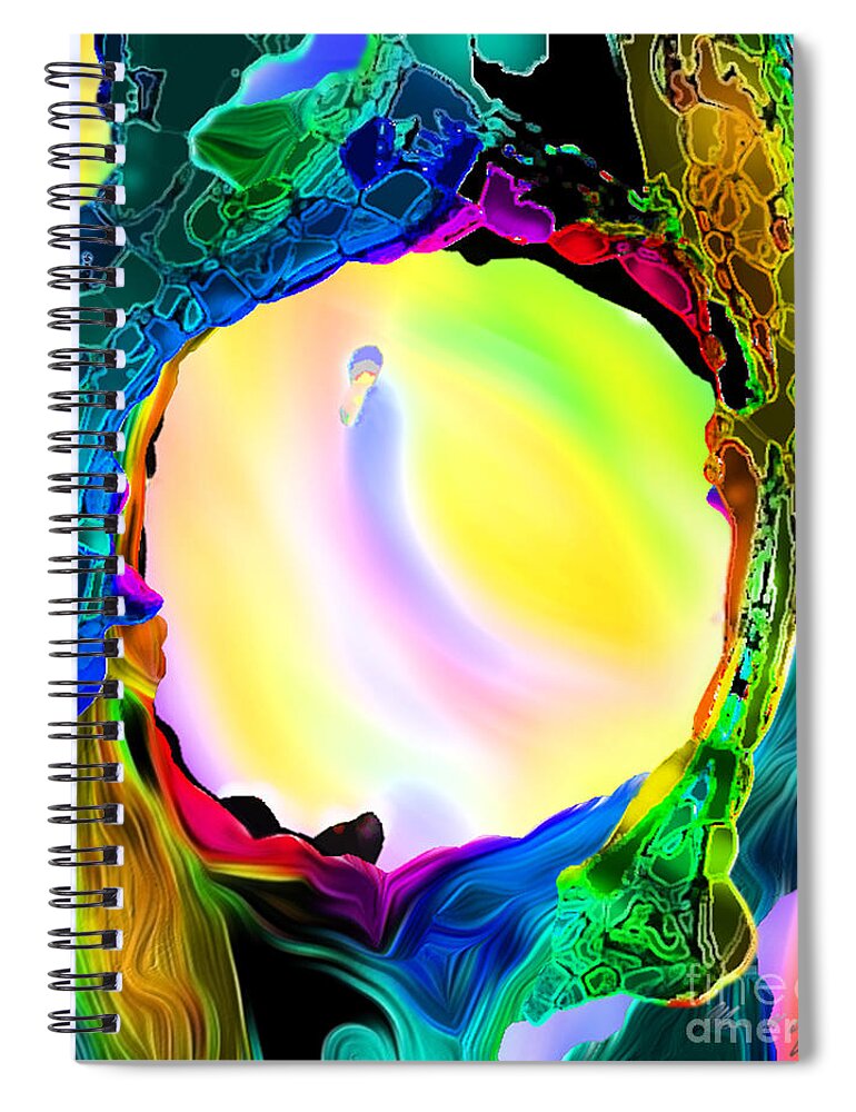 Soul Dimensions Spiral Notebook featuring the digital art Soul Dimensions 10 by Aldane Wynter