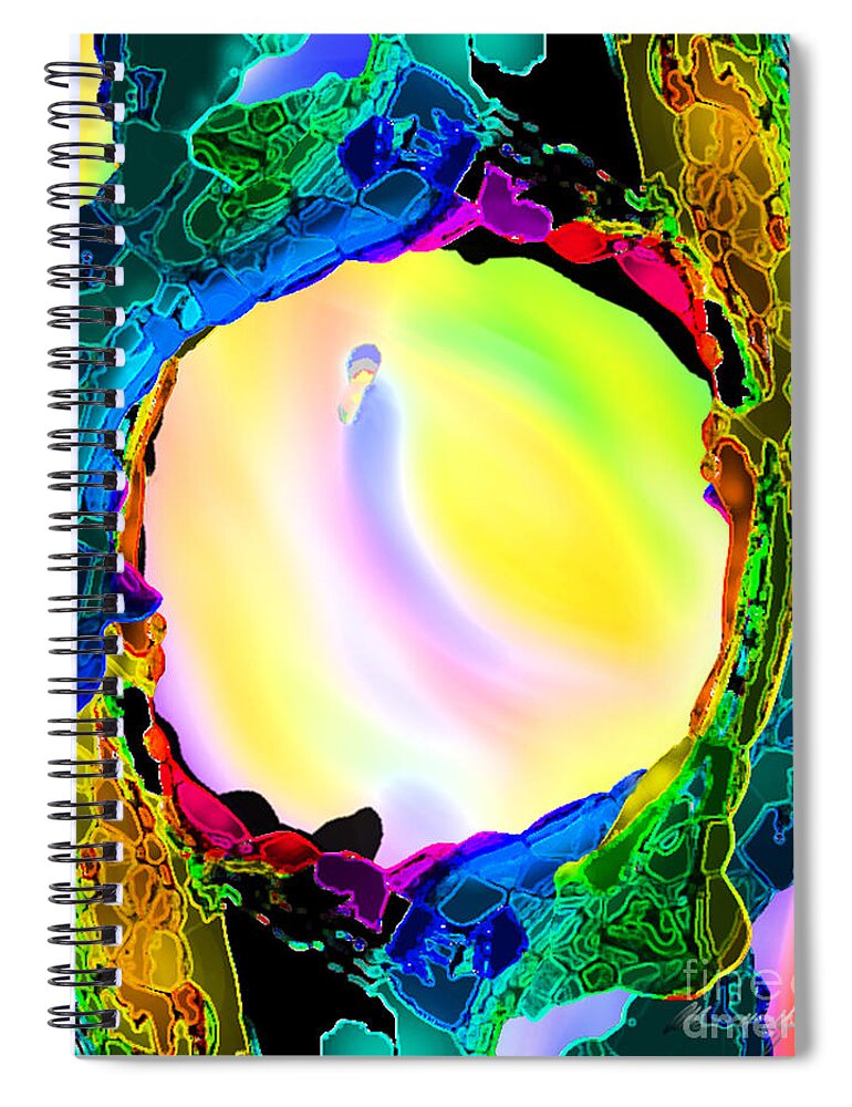 Soul Dimensions Spiral Notebook featuring the digital art Soul Dimensions 9 by Aldane Wynter