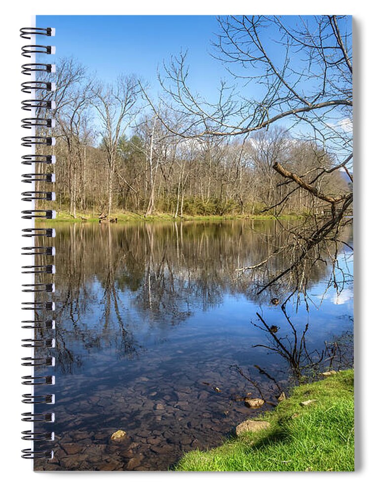 River Spiral Notebook featuring the photograph South Holston River in Spring II by Shelia Hunt